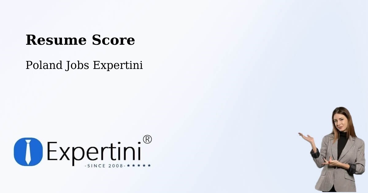 Resume Score & Job Description Match Tool – Łask - Poland Jobs Expertini